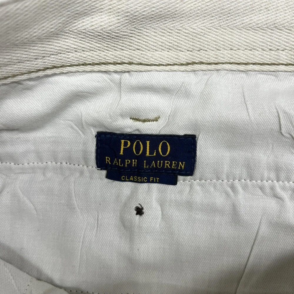 Polo Ralph Lauren Shorts Mens 48 Big Beige Classic Fit Chino Cotton Casual Prep‎